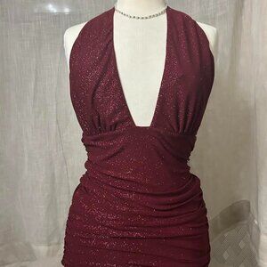 Red Halter Top Mini Dress